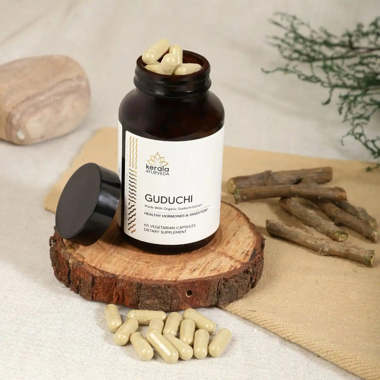Guduchi - Supports Immune System and Hormones (60 Veg Capsules)