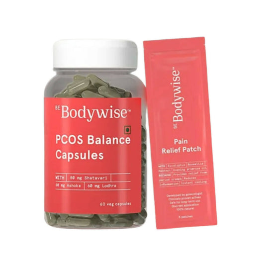 BeBodywise PCOS Balance Capsule & Period Pain Relief Patch | Swadesiicart