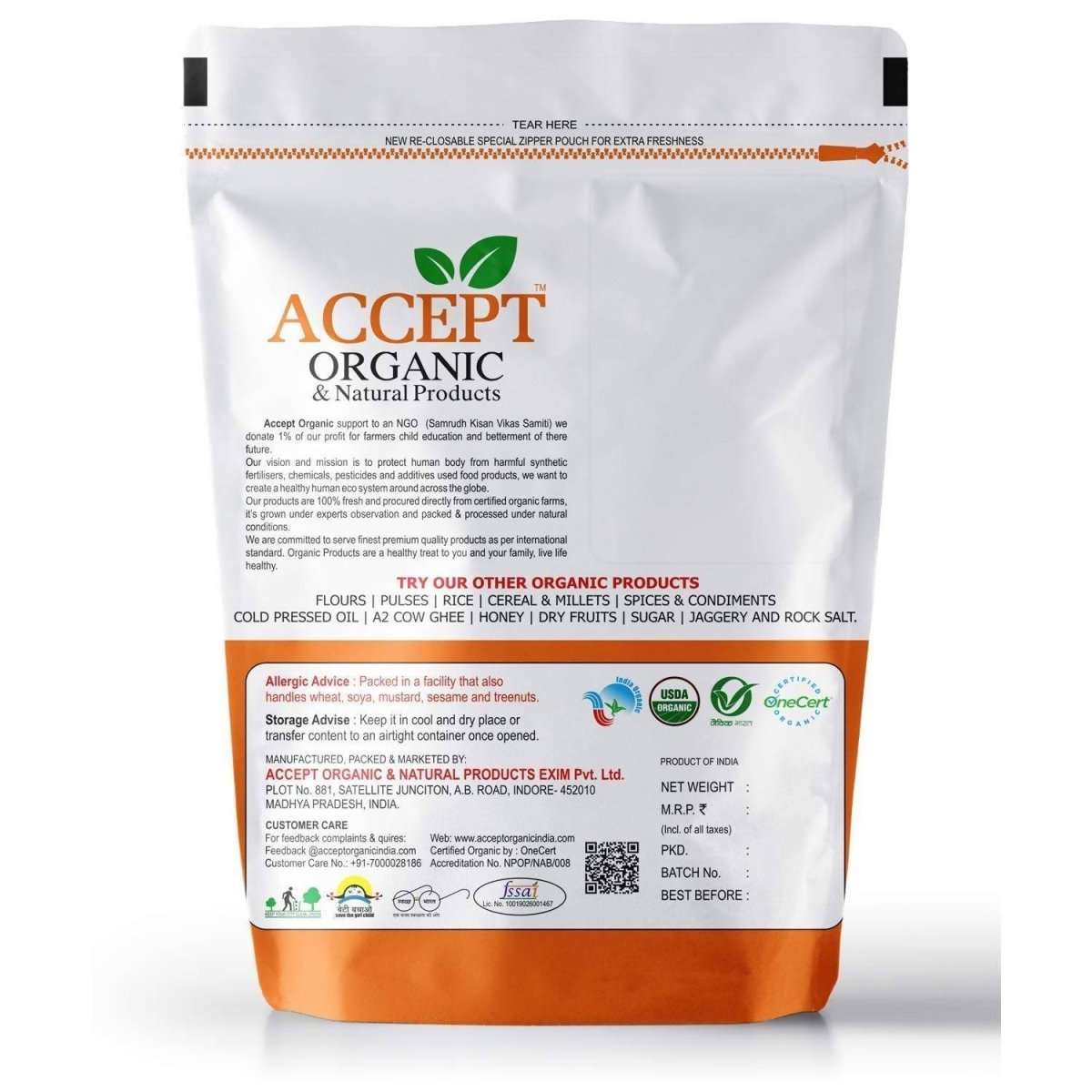Accept Organic White Poha