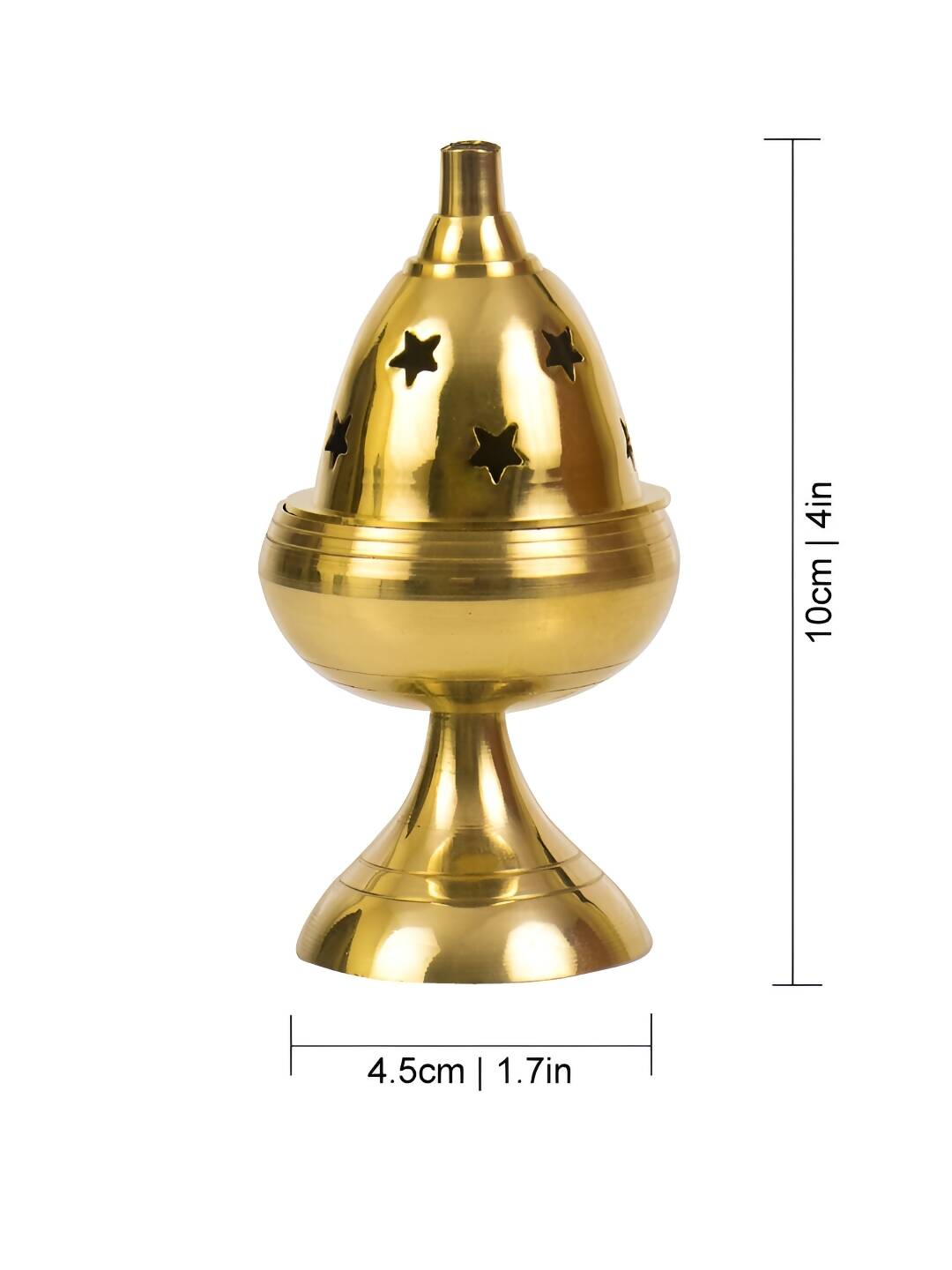Spillbox Gold-Toned Brass Akhand Diya With Stand Pooja Essential | Swadesiicart