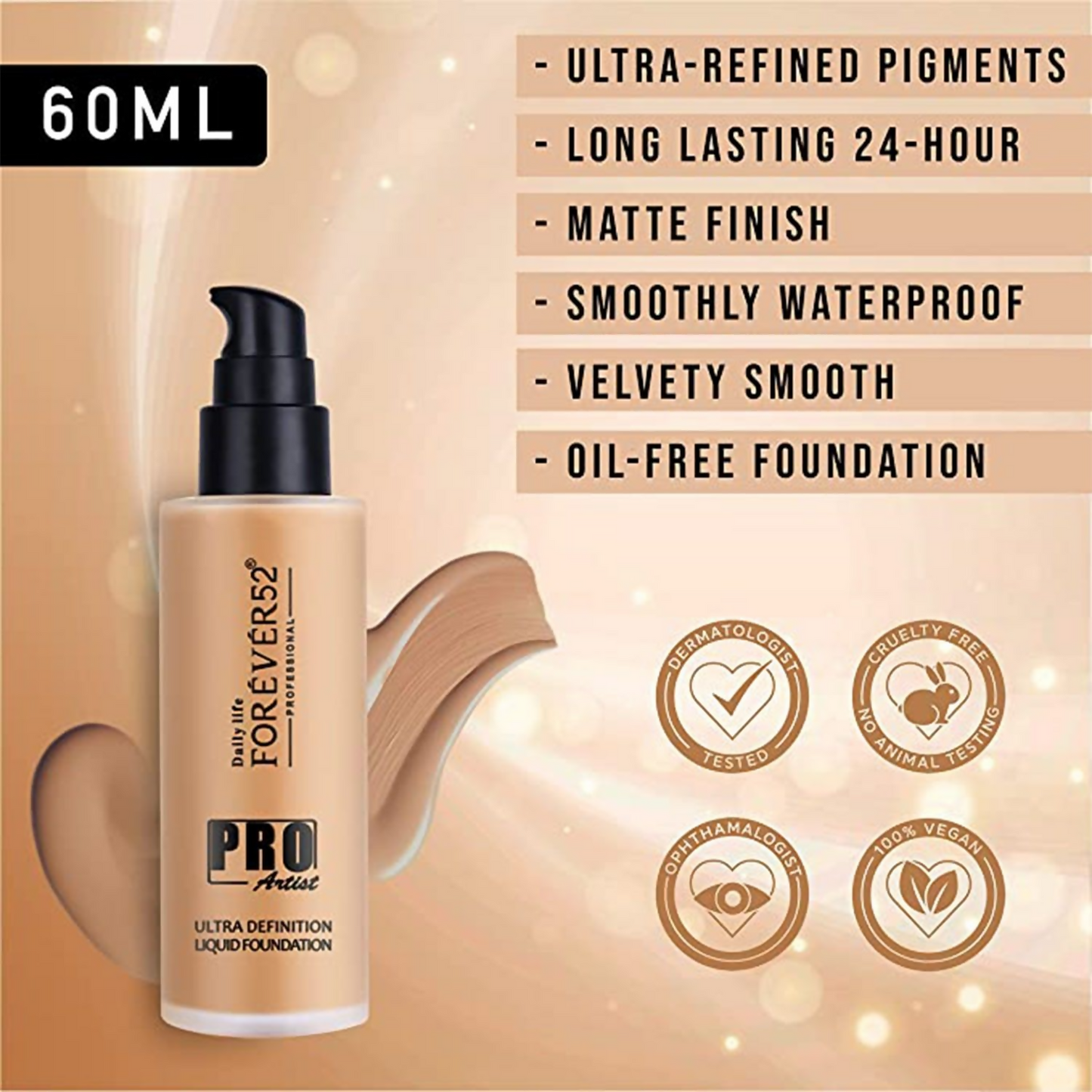 Daily Life Forever52 Pro Artist Ultra Definition Liquid Foundation - French Toast | Swadesiicart