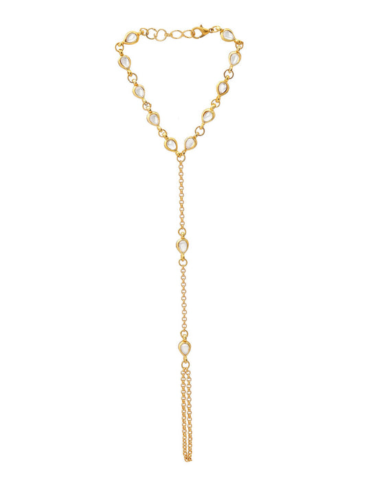 Ruby Raang Kundan & Gold Haath Phool | Swadesiicart