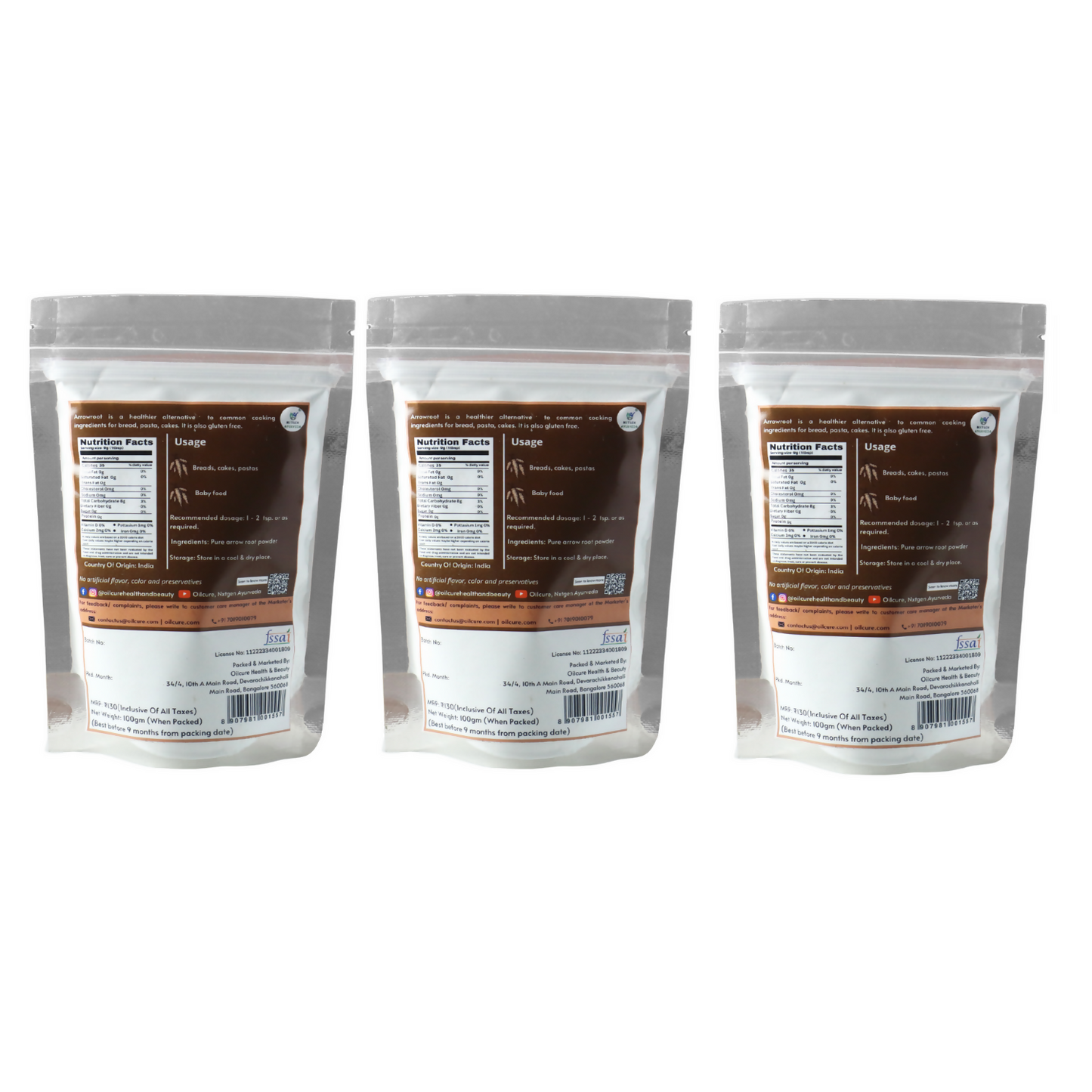 Nxtgen Ayurveda Arrowroot Powder - Swadesiicart