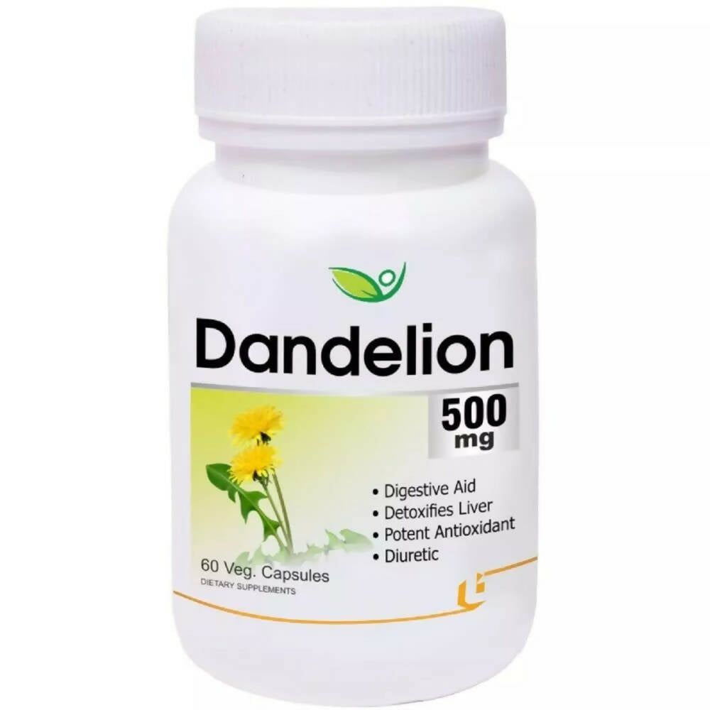Biotrex Dandelion 500mg Veg Capsules | Swadesiicart