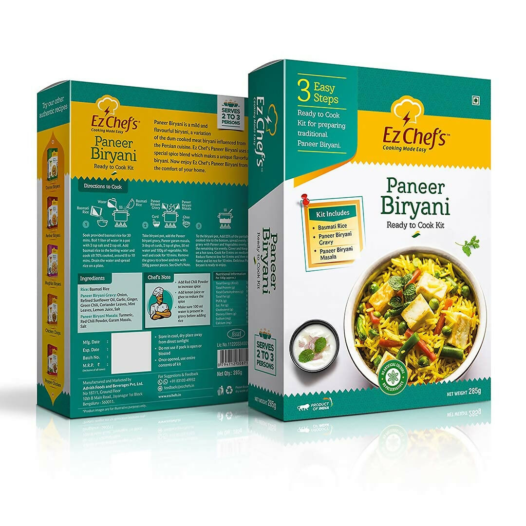 Ez Chef's Paneer Biryani Kit - Swadesiicart
