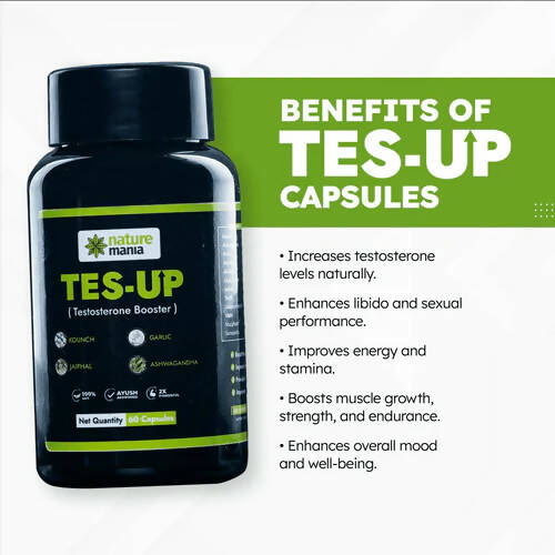 Nature Mania Tes-Up Capsules (Testo Booster) | Swadesiicart