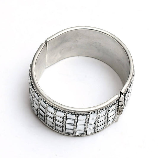 Mominos Fashion Kamal Johar Oxidised Mirror work Design Bracelet