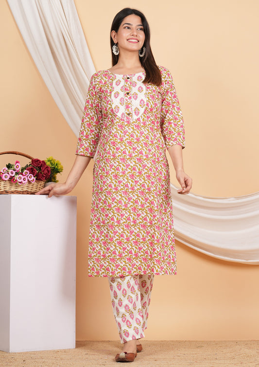 House of RP Women Rayon Floral Print Kurta & Pant Set | Swadesiicart