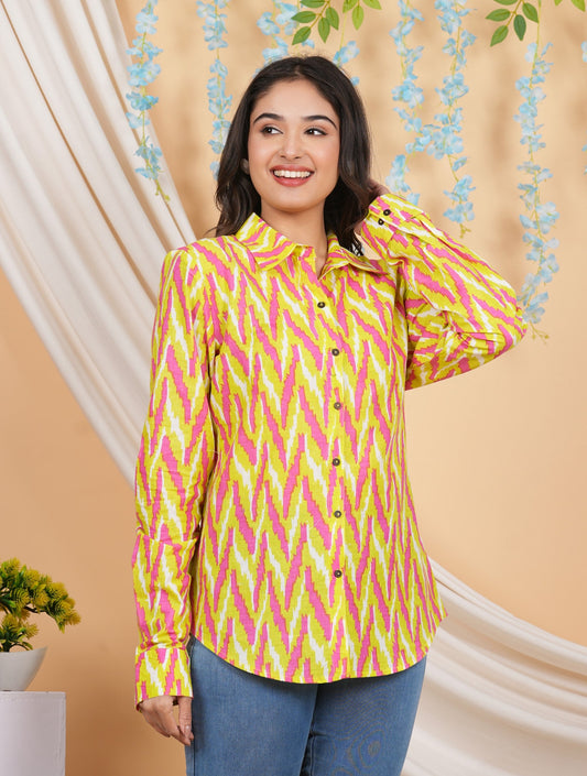 House of RP Women Multicolor Cotton Shirt Tunic | Swadesiicart