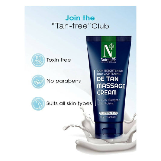 NutriGlow Advanced Organics De-tan Massage Cream - Swadesiicart