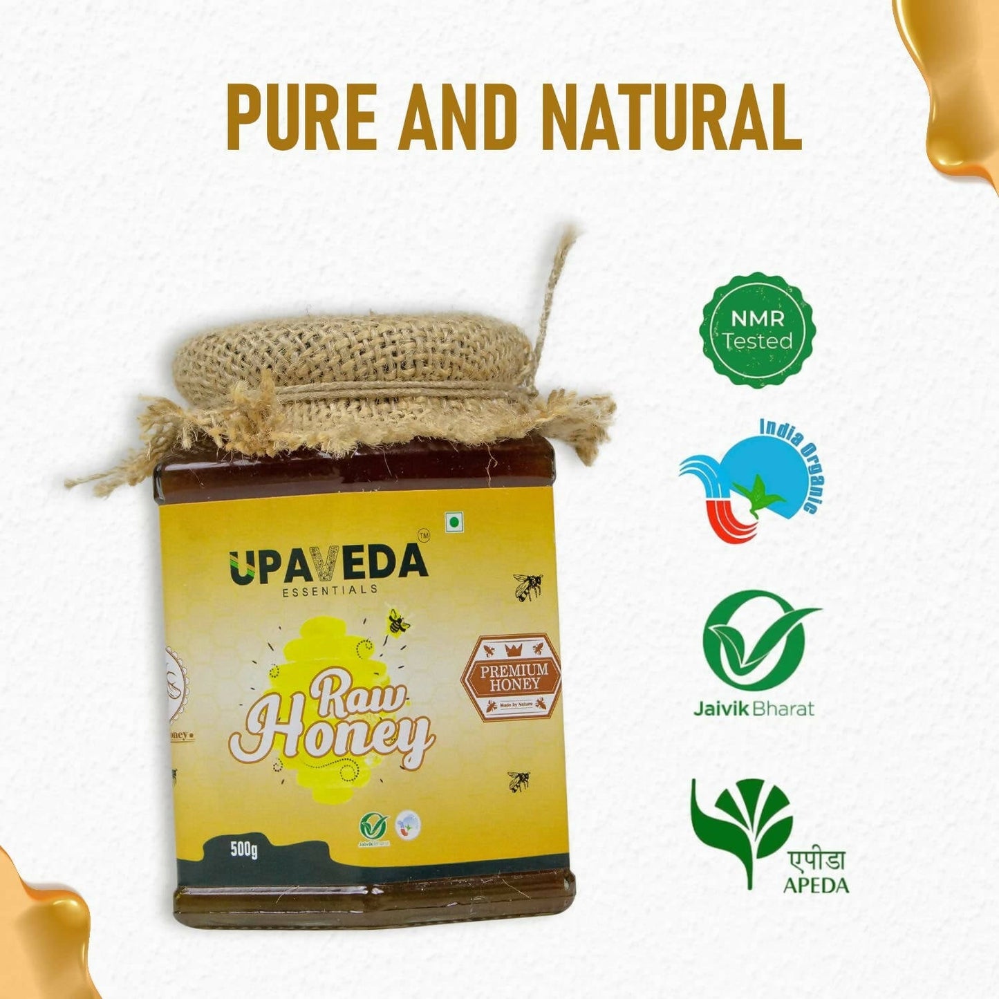 Upaveda Certified Organic Raw Honey - Swadesiicart