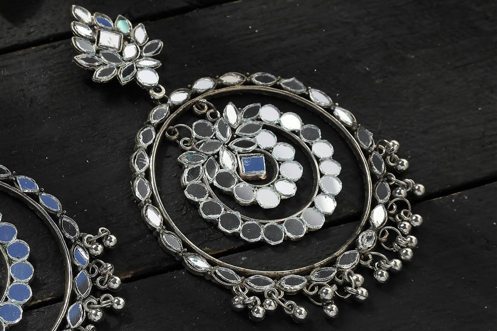 Mominos Fashion Johar Kamal Paki Design Mirror Earrings - Swadesiicart