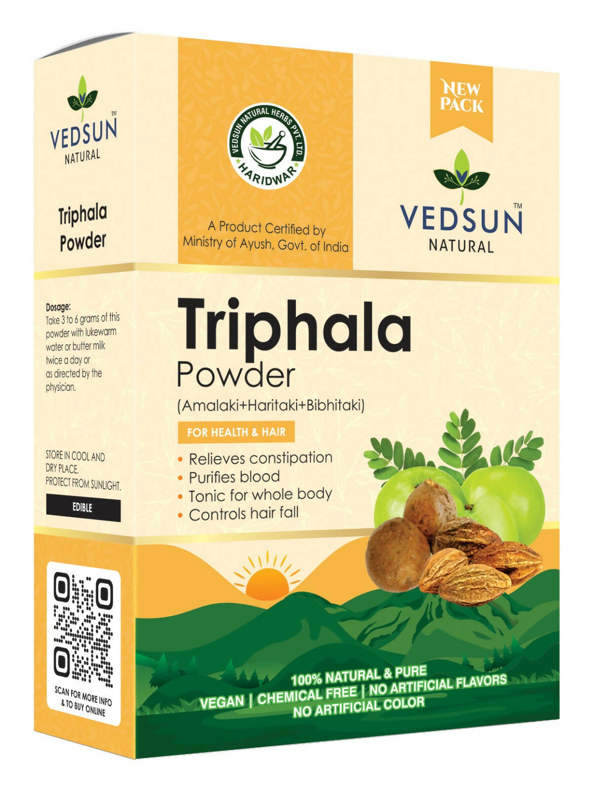 Vedsun Naturals Triphala Powder - Swadesiicart