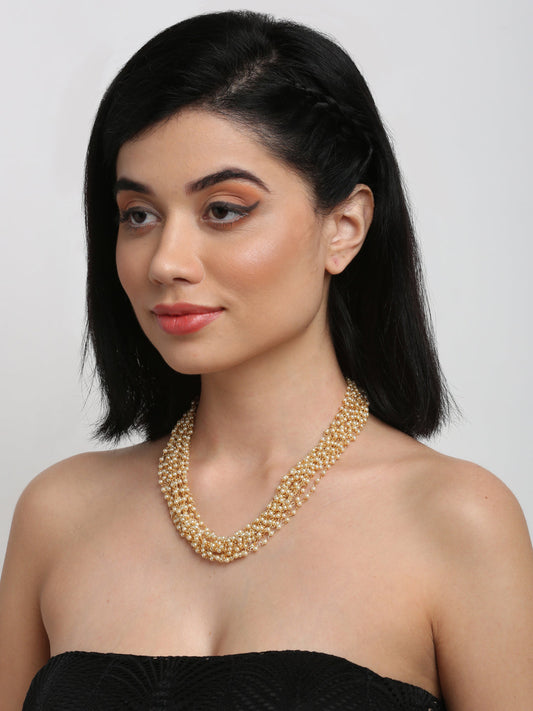 Pearl Neckpiece - Ruby Raang | Swadesiicart