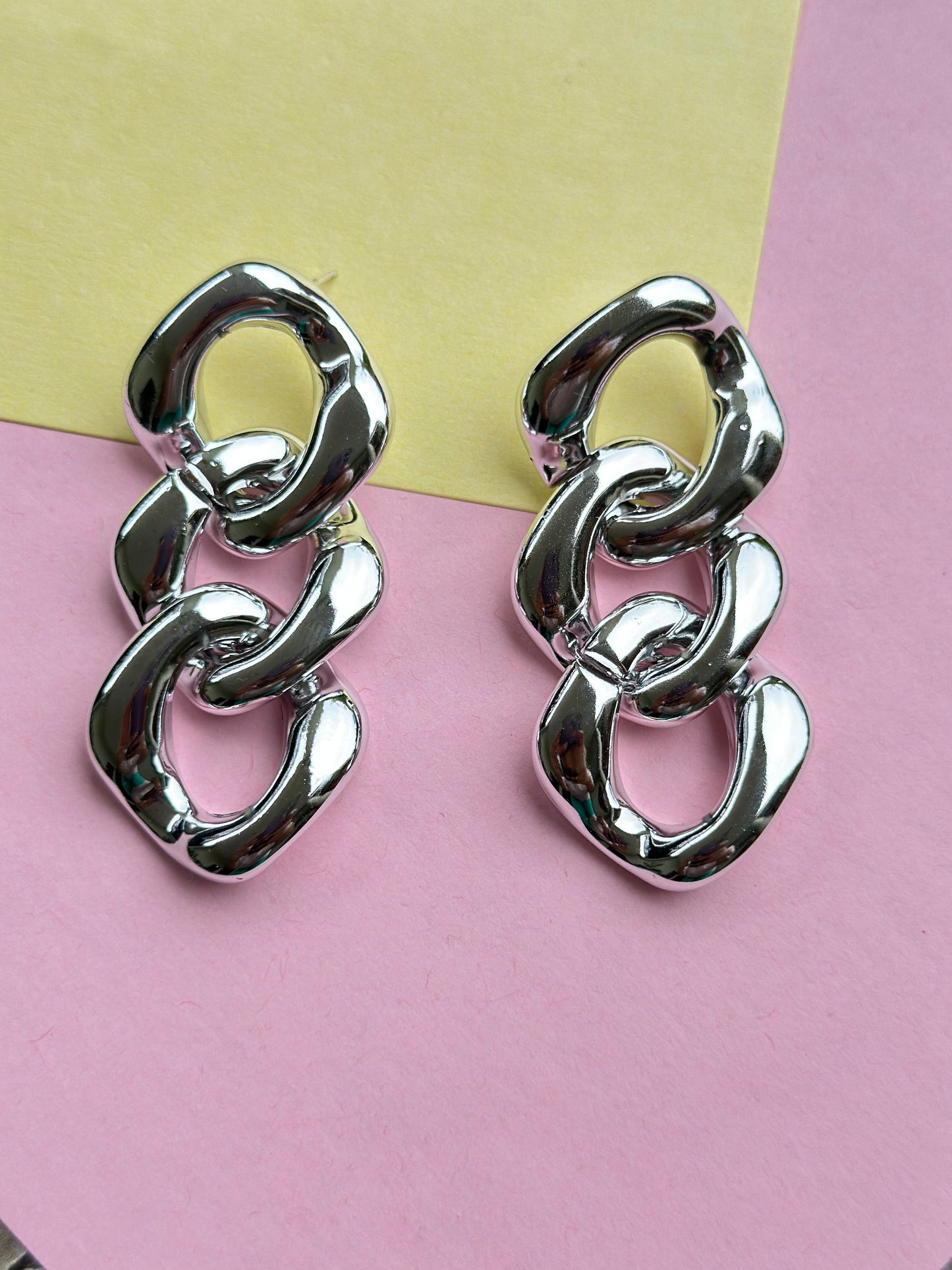 Silver Partywear Earrings By House of Ree | Swadesiicart