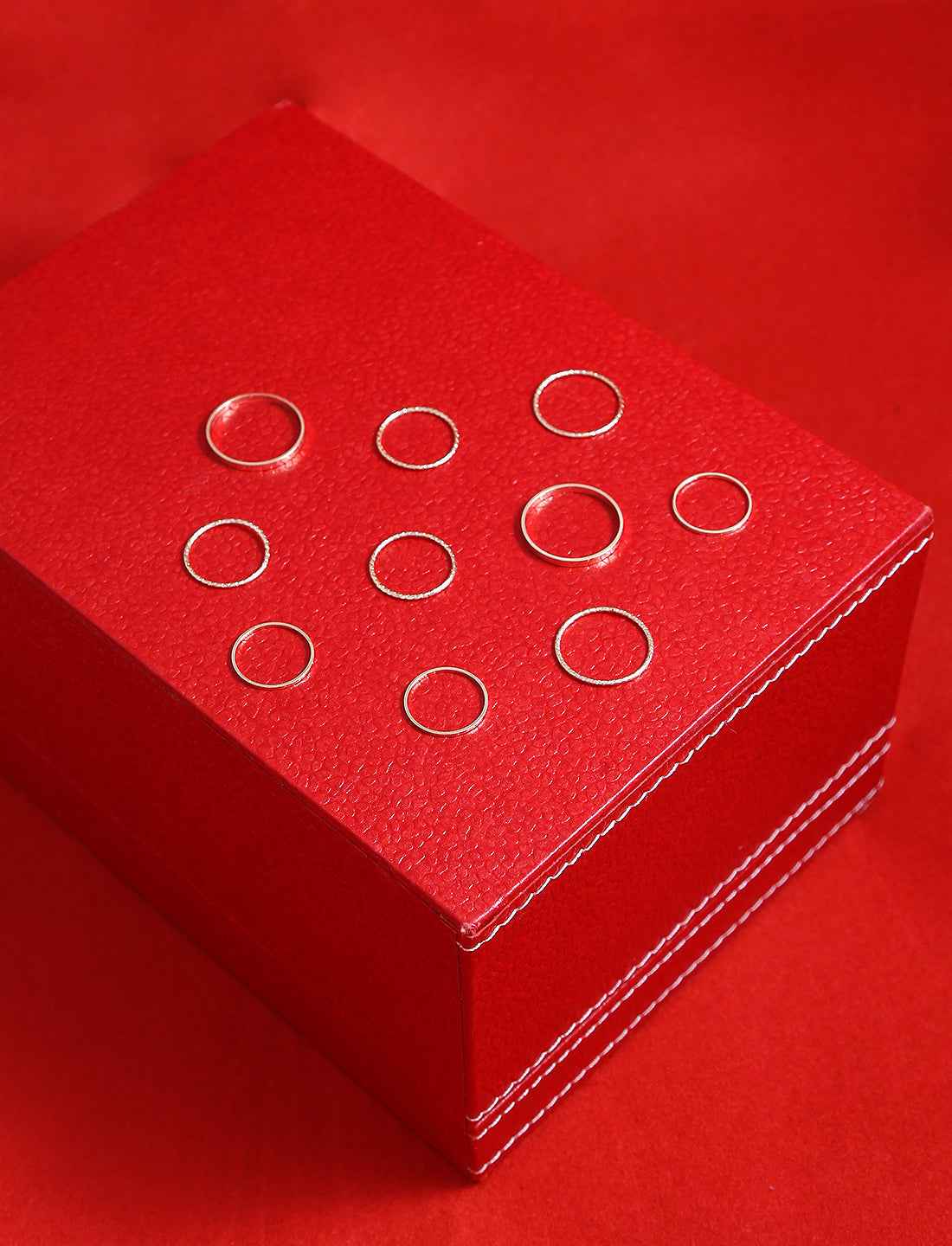 Gold-Polished Alloy Stylish Contemporary Stackable Ring - The Pari | Swadesiicart