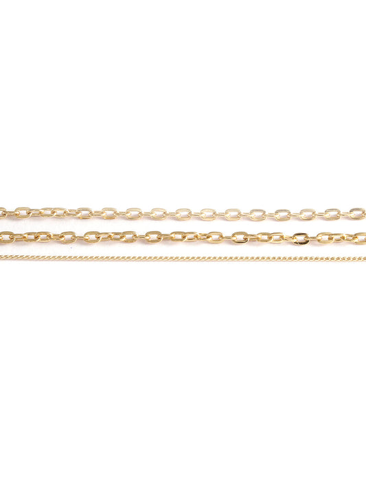 Gold-Polished Alloy Triangle & Coin Charm Necklace - The Pari