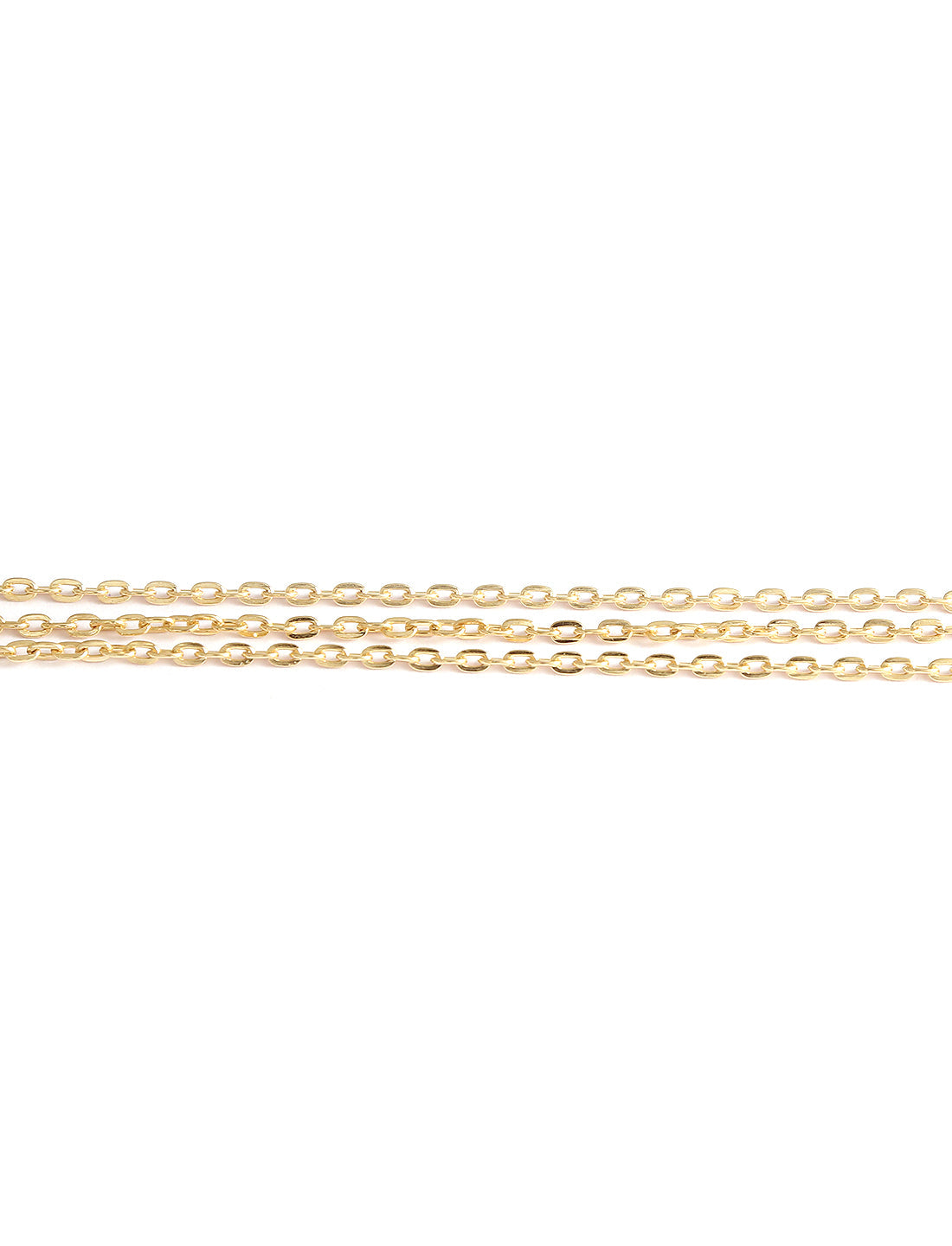 Gold-Polished Alloy Tripple Chain Necklace - The Pari | Swadesiicart