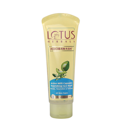 Lotus Herbals Jojobawash Active Milli Capsules Nourishing Face Wash - Swadesiicart