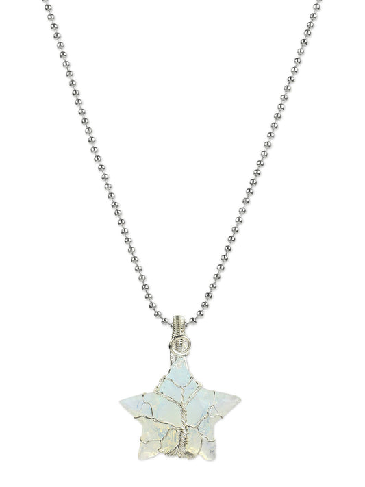 Women's Silver-Toned Blue Silver-Plated Handcrafted Chain - Ruby Raang | Swadesiicart