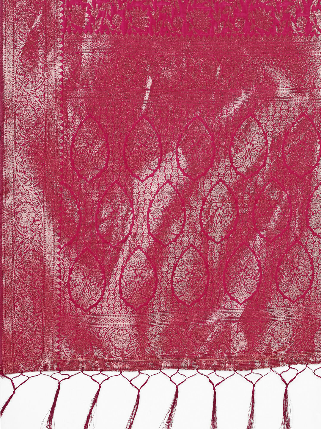 Shree Shyam Fashion Lichi Silk Magenta Saree