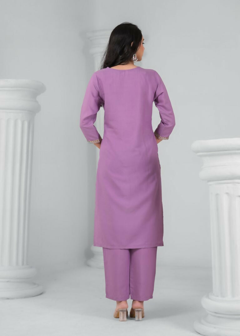 Ethnic Festive Wear Rayon Wine Stitched Suit With Dupatta - Tanisha | Swadesiicart