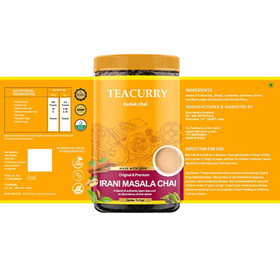 Teacurry Irani Masala Chai Powder - Swadesiicart