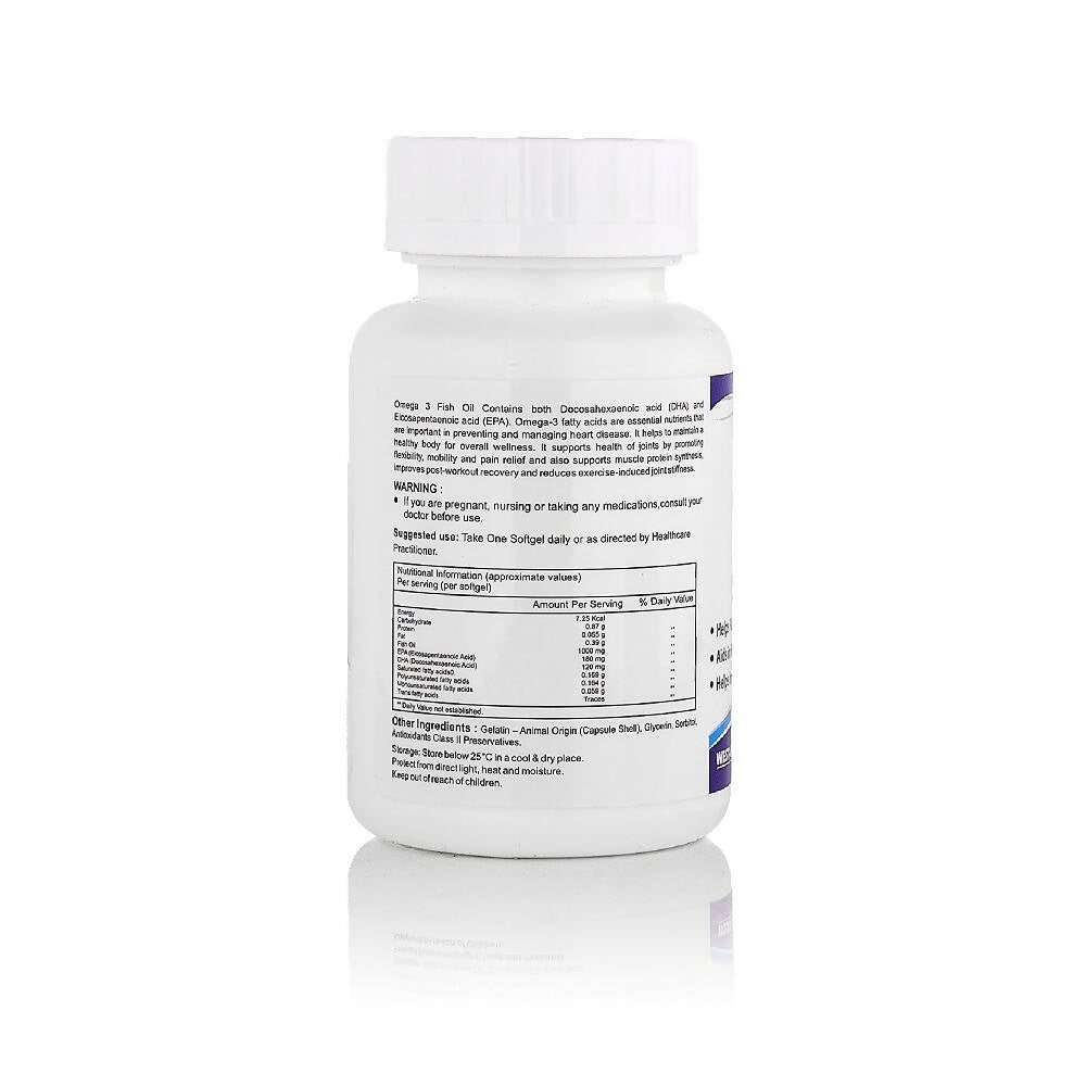 Healthvit Omega 3 Fish Oil Double Strength Capsules | Swadesiicart