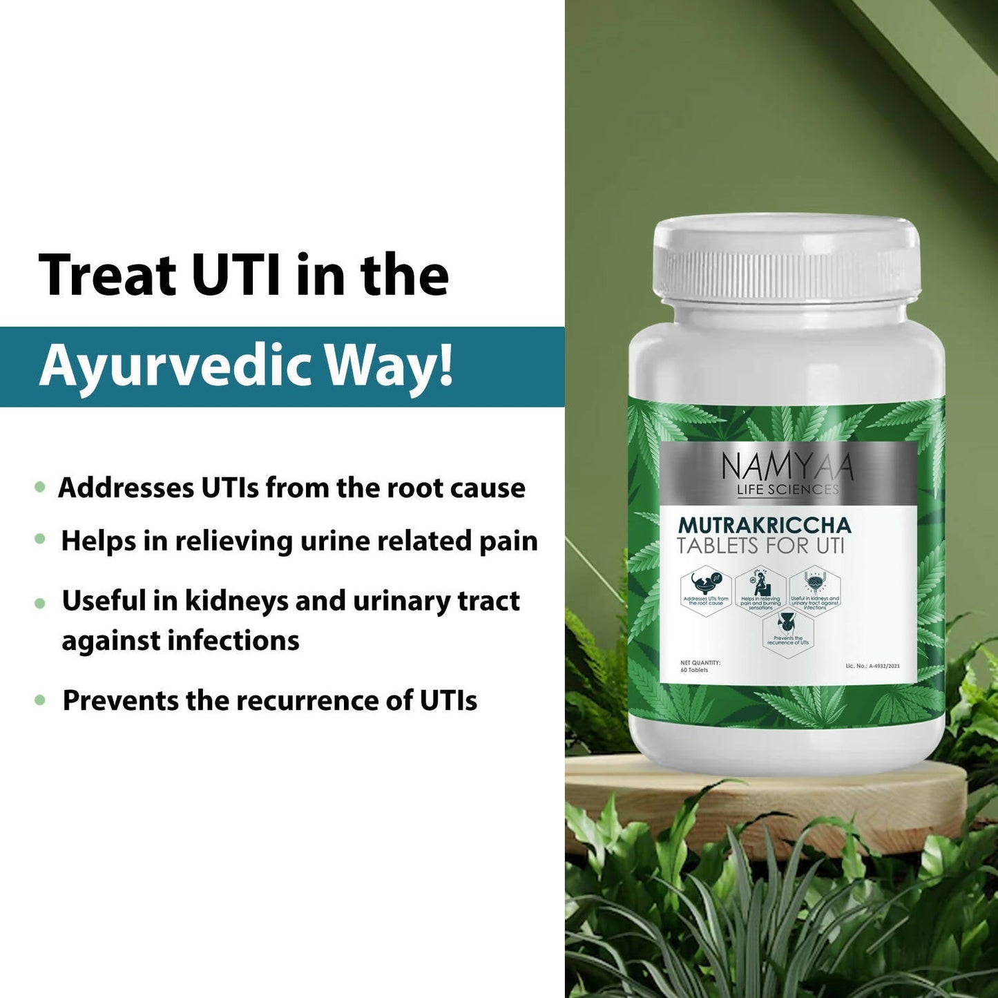 Namyaa Mutrakriccha Tablets for UTI - Swadesiicart