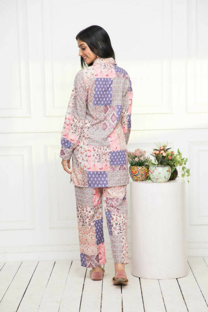 Myshka Multi Printed Bling & Sparkly Co-Ords For Women - Swadesiicart