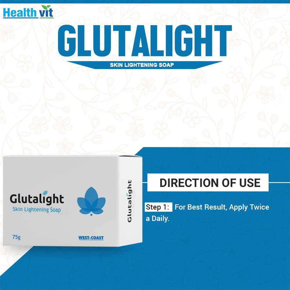 Healthvit Glutalight Skin Lightening Soap - Swadesiicart