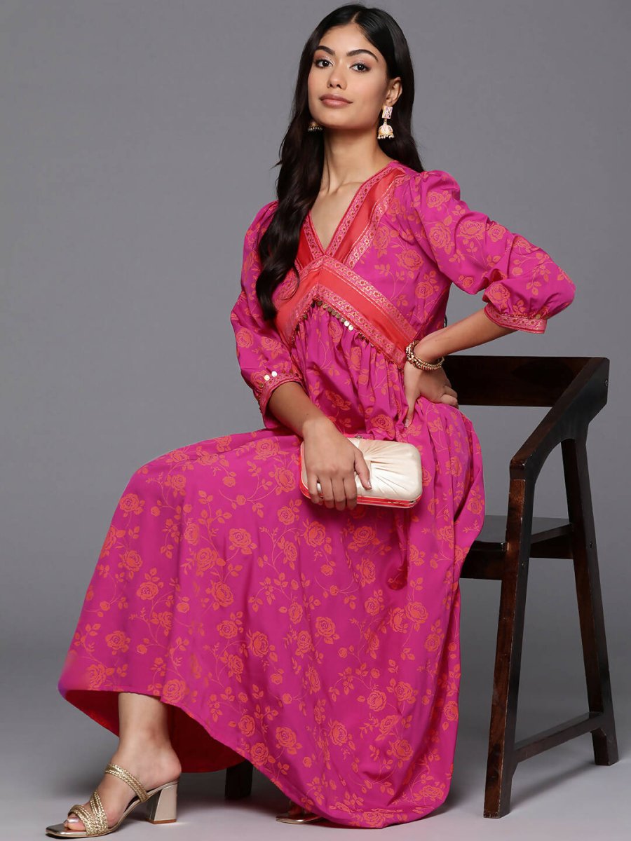 Ahalyaa Women's Traditional wear Lehnga Choli - Pink | Swadesiicart