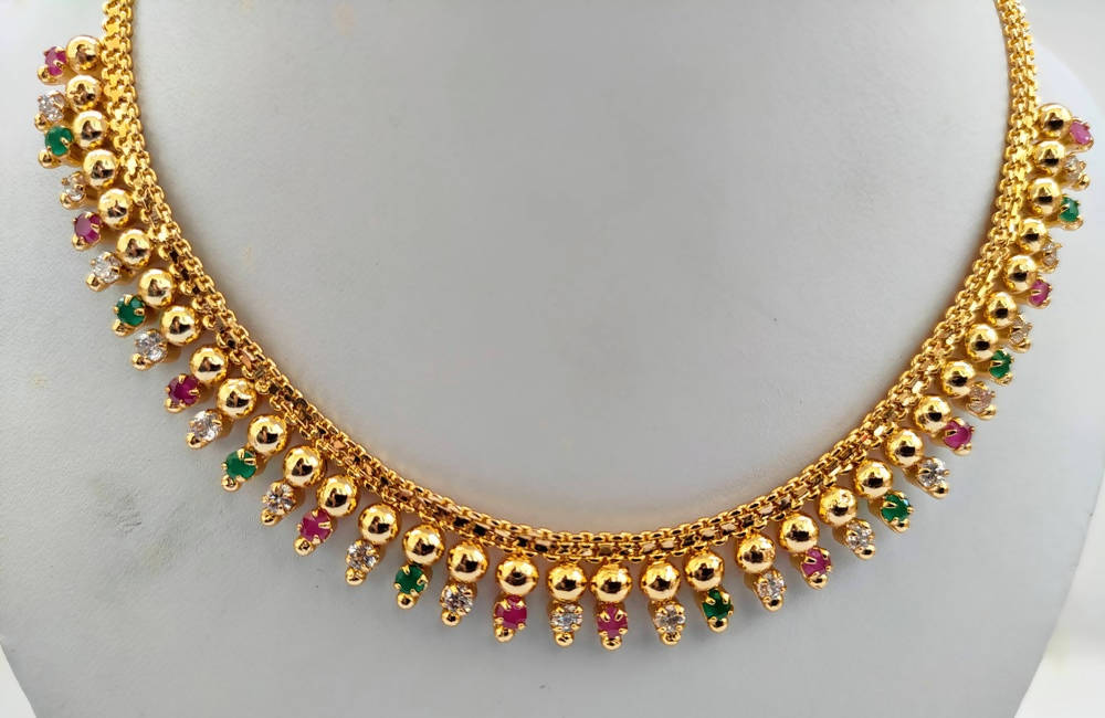 Gold-Polished Pretty Necklace | Swadesiicart