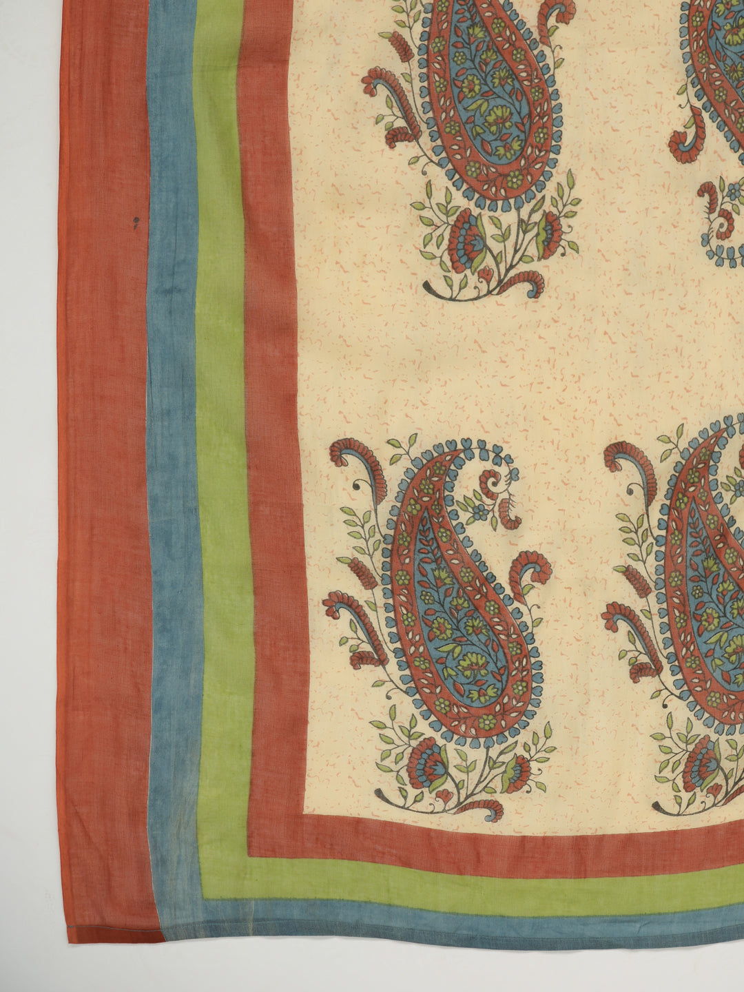 Janasya Regular Cambric Brown Floral V-Neck Set | Swadesiicart