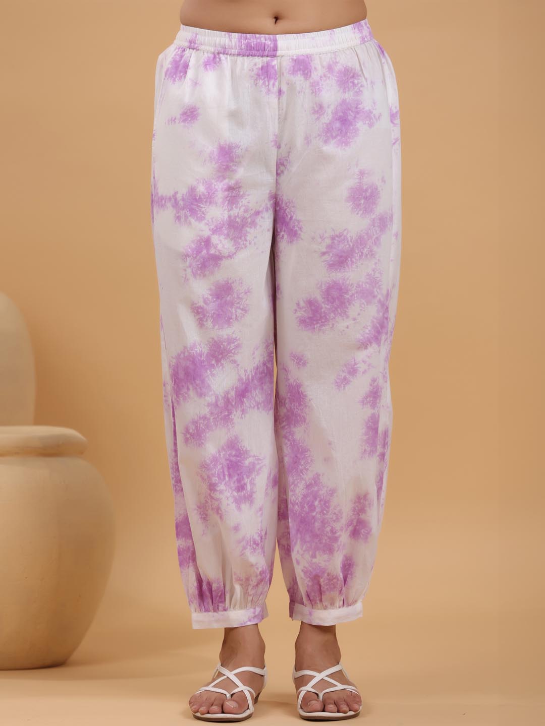 Janasya Bright Cotton Tie & dye Straight Kurta Set | Swadesiicart