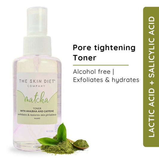 The Skin Diet Company Matcha Green Tea Toner Hydrates, Clarifies Pores, Alcohol-Free, For Oily Skin | Swadesiicart