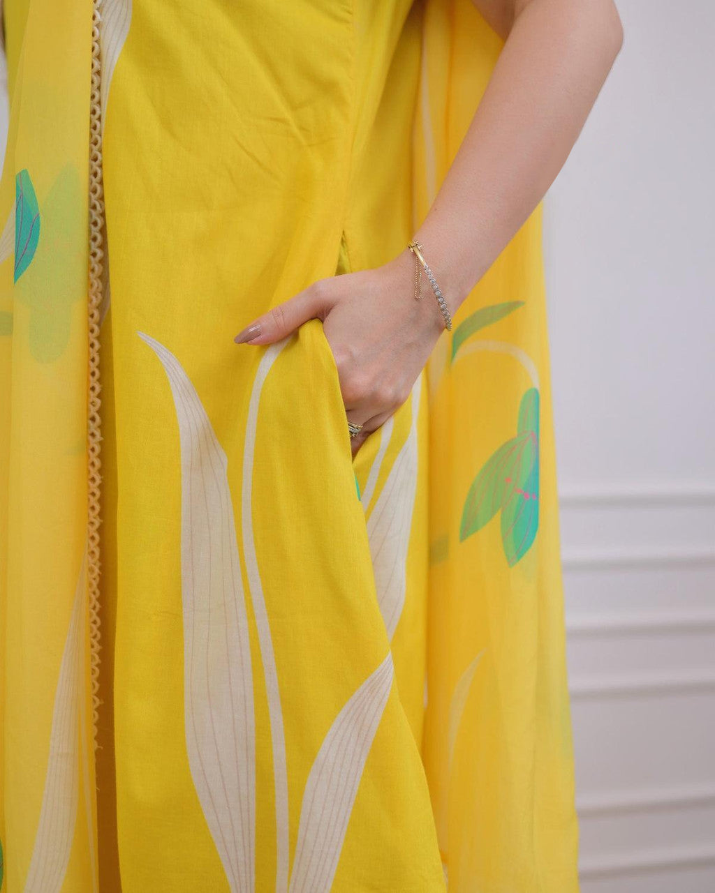 Jyoti Fashion Women's Yellow Rayon Printed Designer Kurta Set with Dupatta | Swadesiicart