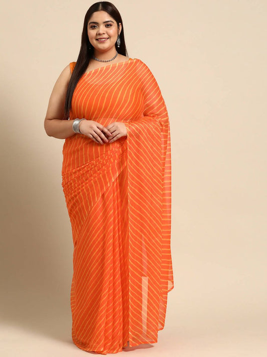 Ahalyaa Women's Traditional wear Saree - Orange | Swadesiicart
