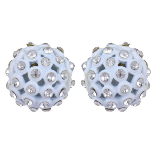 Trendoo Jewelry Gold-Polished Stylish Fancyr White Studs