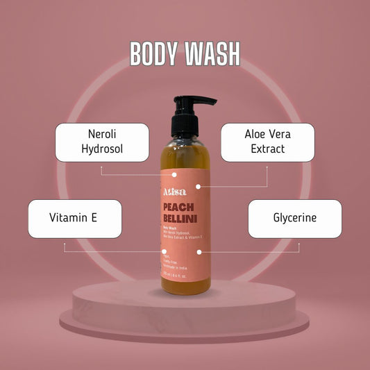 Atisa Peach Bellini Body Wash | Swadesiicart