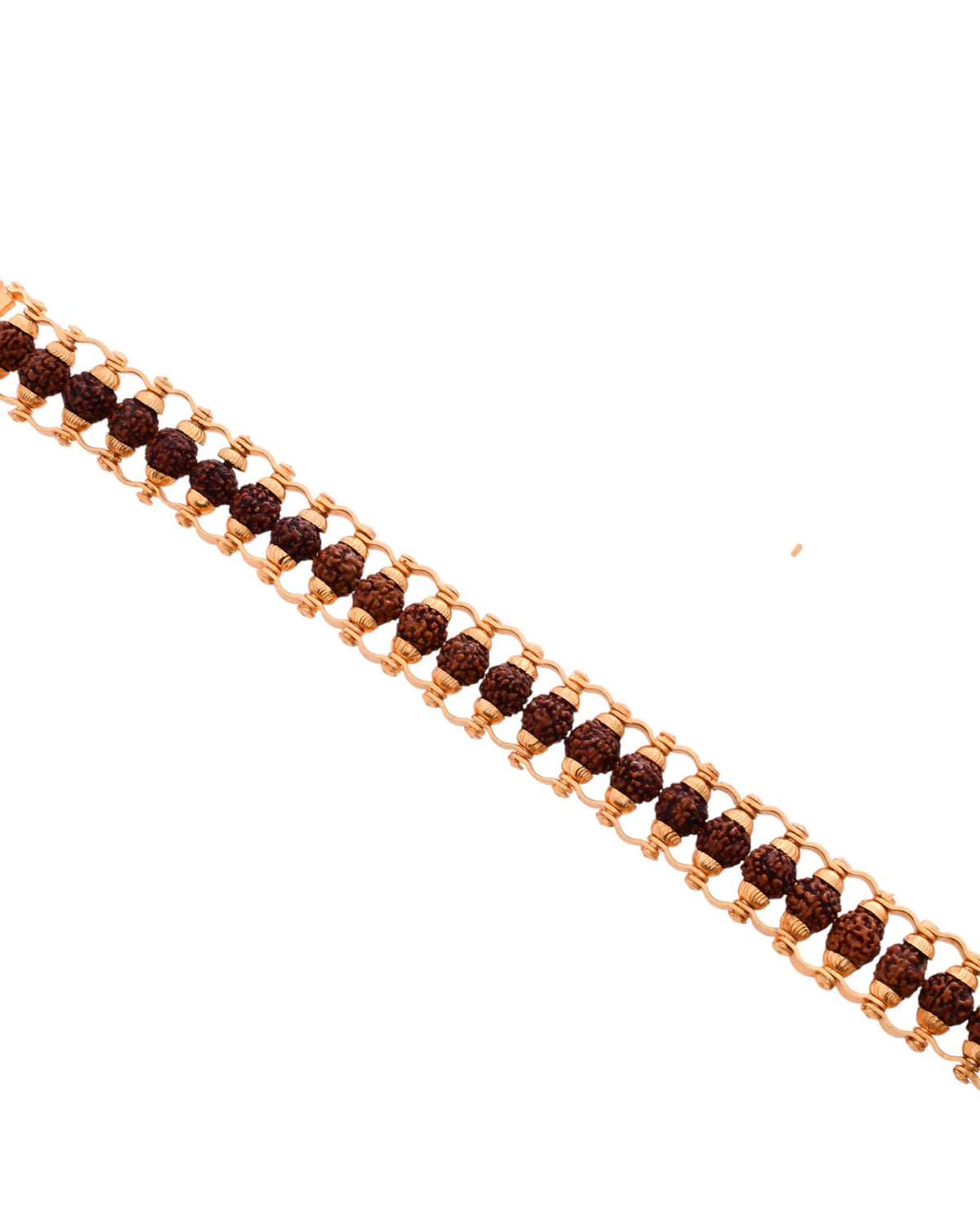 Jewels Nest Elegant Gold-Polished Rudraksha Bracelet