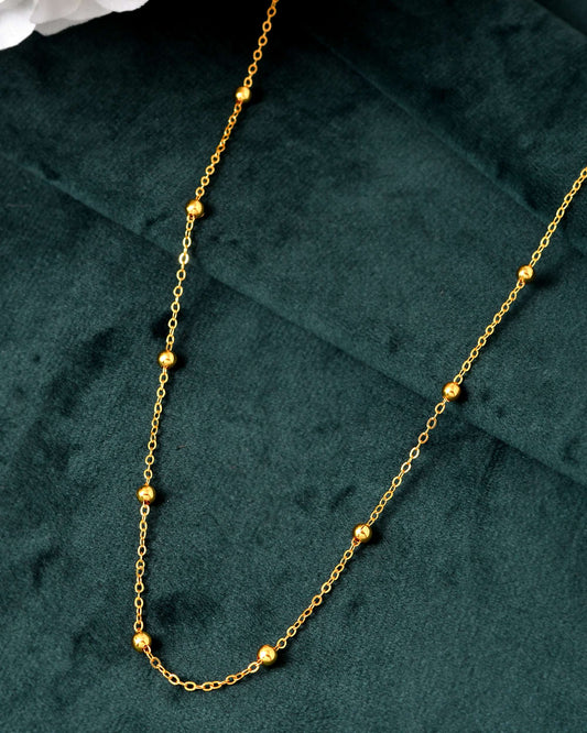 Jewels Nest Elegant Gold-Plated Ball Chain for Women - Swadesiicart