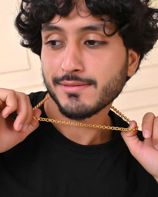 Jewels Nest Golden Rope-Link Chain for Men & Women – Trendy & Timeless