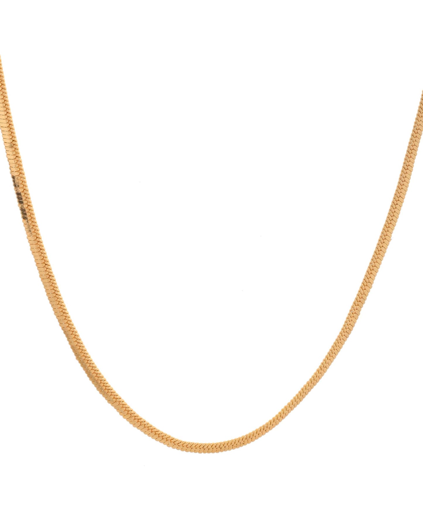 Jewels Nest Gold - Plated Flat Snake Chain