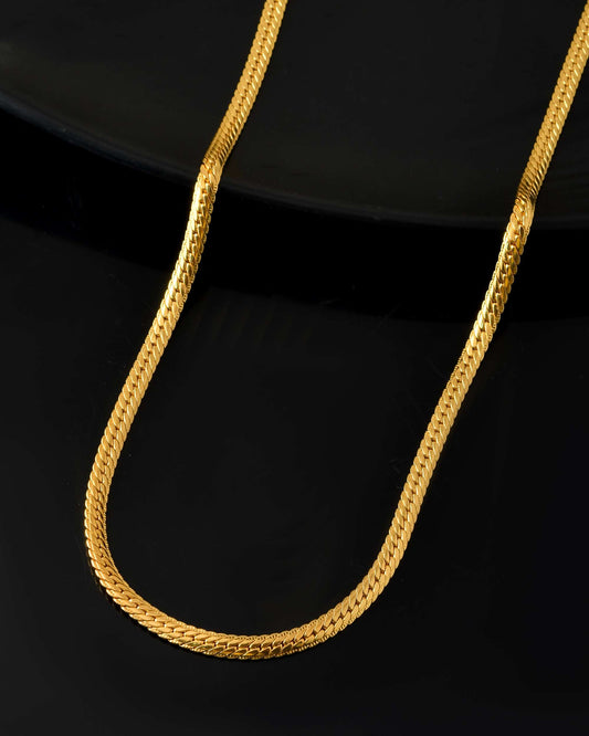 Jewels Nest Gold - Plated Flat Snake Chain