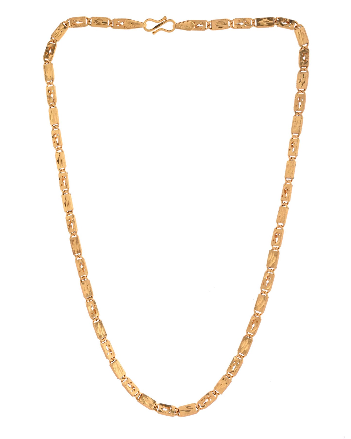 Jewels Nest Golden Geometric Link Chain for Men & Women – Classy Look - Swadesiicart