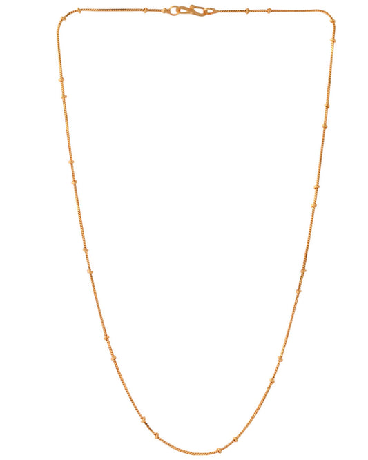 Jewels Nest Elegant Gold-Polished Twisted Rope Chain – Premium Brass Jewelry