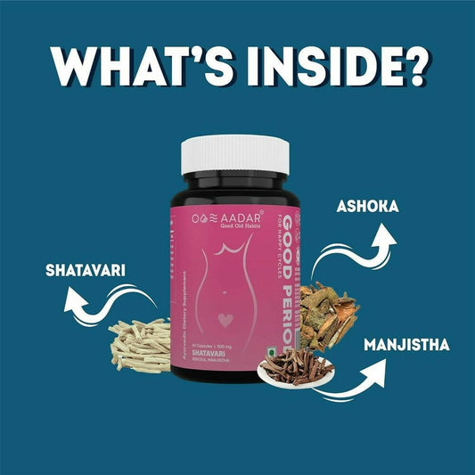 Aadar Good Period Women’s Health Capsules - Swadesiicart