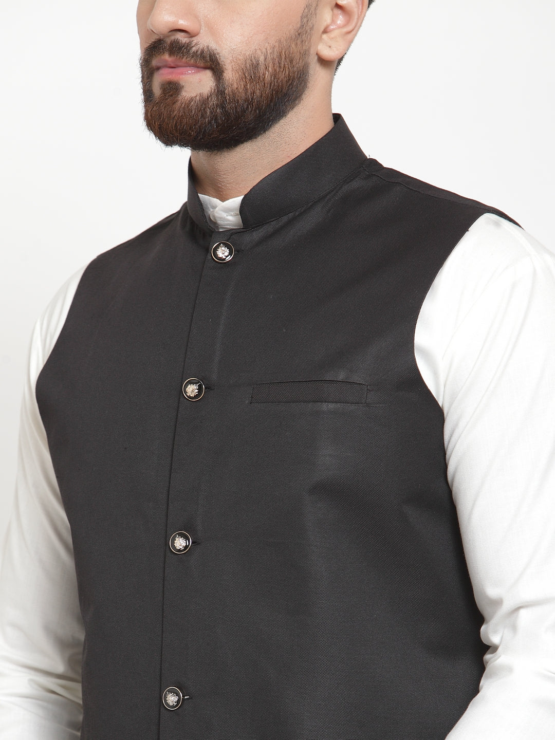 Jompers Men's Solid Kurta Pajama with Solid Waistcoat | Swadesiicart