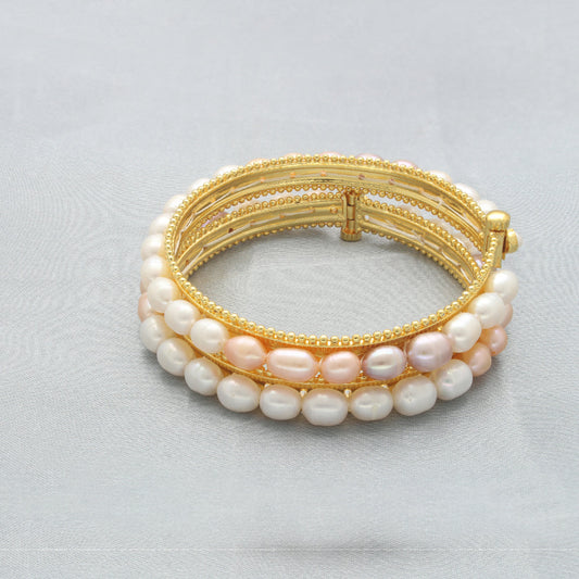 J Pearls Classic Pearl Bangles - Swadesiicart